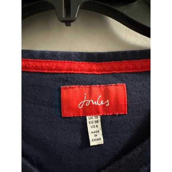 🔴Joules Navy white stripe bird shirt size US‎ 6 - Picture 3 of 6